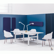 Table de réunion hauteur réglable électrique - MDD - Oui, Blanc_1