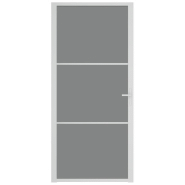 Vidaxl porte intérieure 93x201,5 cm blanc verre esg et aluminium 350586_1