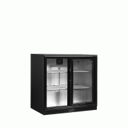 Arrière - bar 2 portes vitrées coulissantes et 4 clayettes blanches - 182 L | Tefcold - DB201S_1