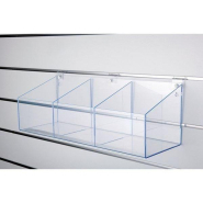 Bac 3 compartiments - 590x213x200mm - Transparent en polystyrène 3mm avec fixation_1