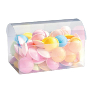 Coffret transparent 17,5x11x1,5cm - par 10 - PVC - pour bonbons, biscuits et trésors_1