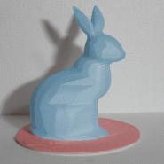 Lapin géant en polystyrène - Polystyrène Blanc (Fabrication en 5 jours ouvrés + Livraison), 100cm_1