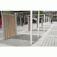 Abri bus Nut - structure en acier et bardage en bois - 214 x 160 cm - bois mélèze et acier galvanisé_1