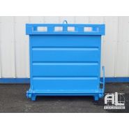 Benne à fond ouvrant - AL Industrie - 2000L - Commande par levier et gerbable_1