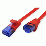 Cordon VALUE Cat.6A (Classe EA) UTP confectionné, plat, rouge, 3 m_1