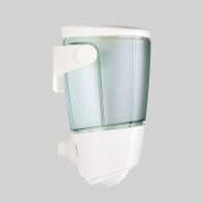 Distributeur de savon - Homepluz - transparent laiteux 500ml - blanc - HP-500W - plastique ABS durable et compact_1