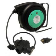 Enrouleur électrique à rappel automatique à ressort - 10m - Câble H07RN-F 3G1,5 mm² - Protection thermique - IP42 - P506_1