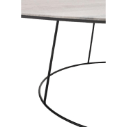 Table basse ovale OVAO - MDF naturel et métal noir - L121 x H38 x P80 cm_1