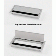 Table de réunion forme tonneau avec base chromée Ogi - MDD. - 240, Noir, Noyer_1