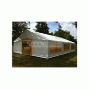 Tente de stockage fermée complète - structure fixe en acier galvanisé - couverture unie - ancrage au sol avec platine - dimensions 12 x 8 x 3.72 m_1