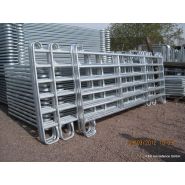 Barrière agricole en acier galvanisé - Hauteur 1m60 - 6 traverses - GEC 400 4m x 1,6m_1