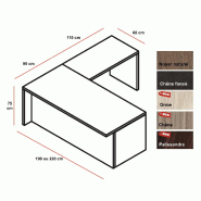 Bureau de direction style classique Lithos - Dellarovere - 190, Droite, Noyer_1