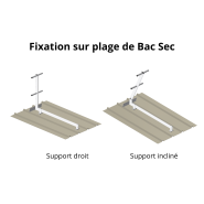 Garde corps fixe sur bac pour toiture-terrasse - Montant carré en acier galvanisé - Lisses aluminium - GM_1