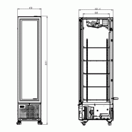 Réfrigérateur 1 porte en verre noir 348l l450 7464.0210 COMBISTEEL_1
