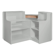 Structure comptoir d'accueil Receptio - L84xP61,9xH111cm - Ép.19mm - Gris_1
