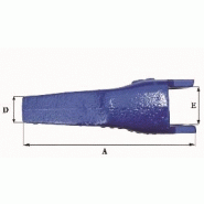Dents de godet adaptables Feurst F25 RC12 - 5,5 kg - Dimensions 310x110x12 mm_1