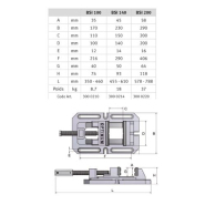 Étau de perçage Optimum BSI 100 - Qualité industrielle avec mors prismatiques interchangeables - 3000210_1