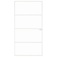 Vidaxl porte d'intérieur blanc 102x201,5 cm trempé verre aluminium fin 153669_1