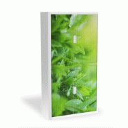Armoire à rideaux avec décor nature - EasyOffice. - Nature Bio, Haute_1