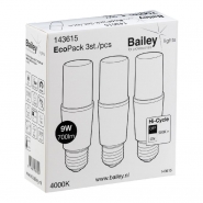 Ecopack 3pcs LED T37 E27 9W 4000K 230V-240V - Économique et écologique_1