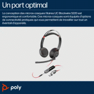 Micro-casque stéréo USB-C Poly Blackwire 5220 + prise 3,5 mm + adaptateur USB-C/A (lot)_1