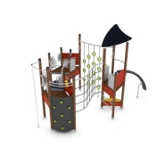Structure multi-jeux pour enfants 5 à 12 ans - Uniplay Jilax - 8049116 - Hags - Poteaux bois et panneaux bois_1