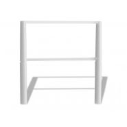 Bar3406 - Barrière urbaine en acier Saint Gervais avec potelet Ø76mm, main courante et sous-lisse en tube 40x27mm_1