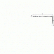 Nez de marche en aluminium type 9 t avec perçages décalés pour rénovation en 70 x 35 x 3000 mm