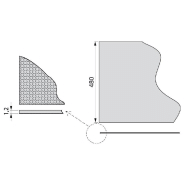 Tapis antidérapant pour tiroirs - finition gris - 2000x48cm - protection anti-rayures et anti-bruit_1