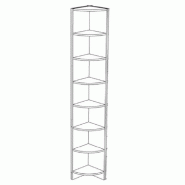 Terminal arrondi 6 étagères - 30 x 30 cm - Finition gris graphite mat - Colonne de rangement compatible avec armoires lits_1