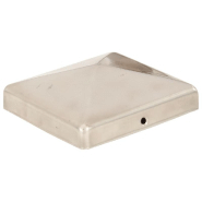 Vidaxl bouchons de poteau de clôture pyramidaux 6 pcs inox 101x101 mm 145488_1