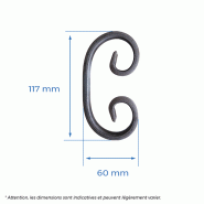 Volute H.117 x L.60mm - plat 12 x 6mm_1