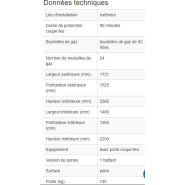199938w - Local de stockage pour bouteilles de gaz GFT 17.15 - acier robuste, coupe-feu EI 90, capacité 24 bouteilles_1