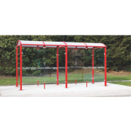 Abri fumeur fonctionnel - VOÛTE M - Protection contre intempéries - Dimensions 2500 à 5000 mm_1