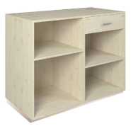 Comptoir Vertigo T01 avec tiroir MDF naturel et érable 120x60x93cm_1