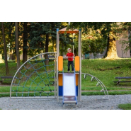 Jeu enfants en acier inoxydable - Aire de jeux conforme EN1176 - Référence BT11009_1