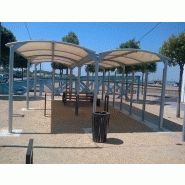 Abris vélo semi-ouvert / structure en acier / bardage en plastique_1