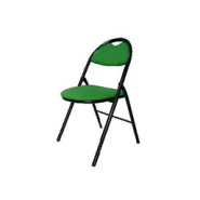 Chaise pliante avec assise et dossier en mousse polyuréthane - VIENNE - revêtements tissu M3 ou enduit M2_1