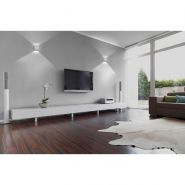 Spot de plafond design en aluminium brossé - éclairage LED SMD 2x5W 3000K - modèle Brick_1