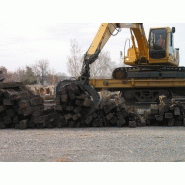 Traverse en bois - Grappin forestier Rotobec RA 4642 avec mâchoires anti-schiste et rotateur 360°_1