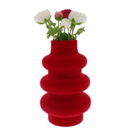 Vase rouge velours Ø 20cm H32cm_1