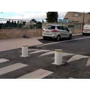 Borne escamotable semi-automatique BA273 - vérin à gaz - pour zones piétonnes et protection de vitrines_1