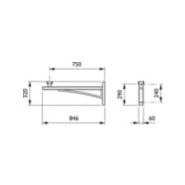 Crosse ClassicStreet - JGB795 MBW 750 BK - Philips Éclairage - 750 mm - Wall-mounting bracket noir_1