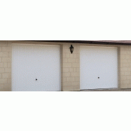 Porte de garage basculante motorisable - débordante en acier avec huisserie tubulaire et sécurité anti-pincement_1