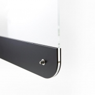 Écran en plexiglass sur socle - protection contre les maladies infectieuses - 140x66,5 cm, base en acier_1