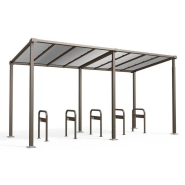 Arceau Vélos Simple - Hauteur 850 mm - Largeur 700 mm - Tube acier Ø 50 mm - Tôle Signalétique Vélo 5 mm_1