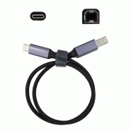 Câble USB C vers USB B en nylon tressé pour KDX2 - compatible OTG - 0.5m_1