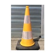 Cône de chantier lesté en polyéthylène K5A - Ecofoot Color - ADS Equipments Eurl_1