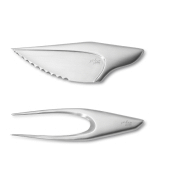 Couteau à steak Silex - inox 18/10 - design préhistorique - longueur 185 mm_1