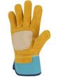 Gants de manutention - Paume croûte bovin avec renfort fleur jaune - Type docker_1